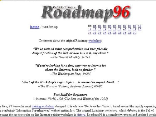http://www.webreference.com/roadmap/