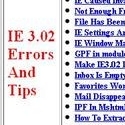 IE3 Errors and Tips