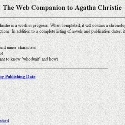 The Web Companion to Agatha Christie