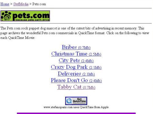 http://www.stefanoparis.com/stefmedia/petsdotcom/petsdotcom.html