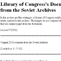 Russia – Documents from the Soviet Archives