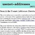 Usenet Addresses Service