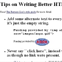 HTML Writing Tips