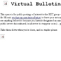 Virtual Bulletin Board