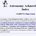Astronomy Acknowledgement Index